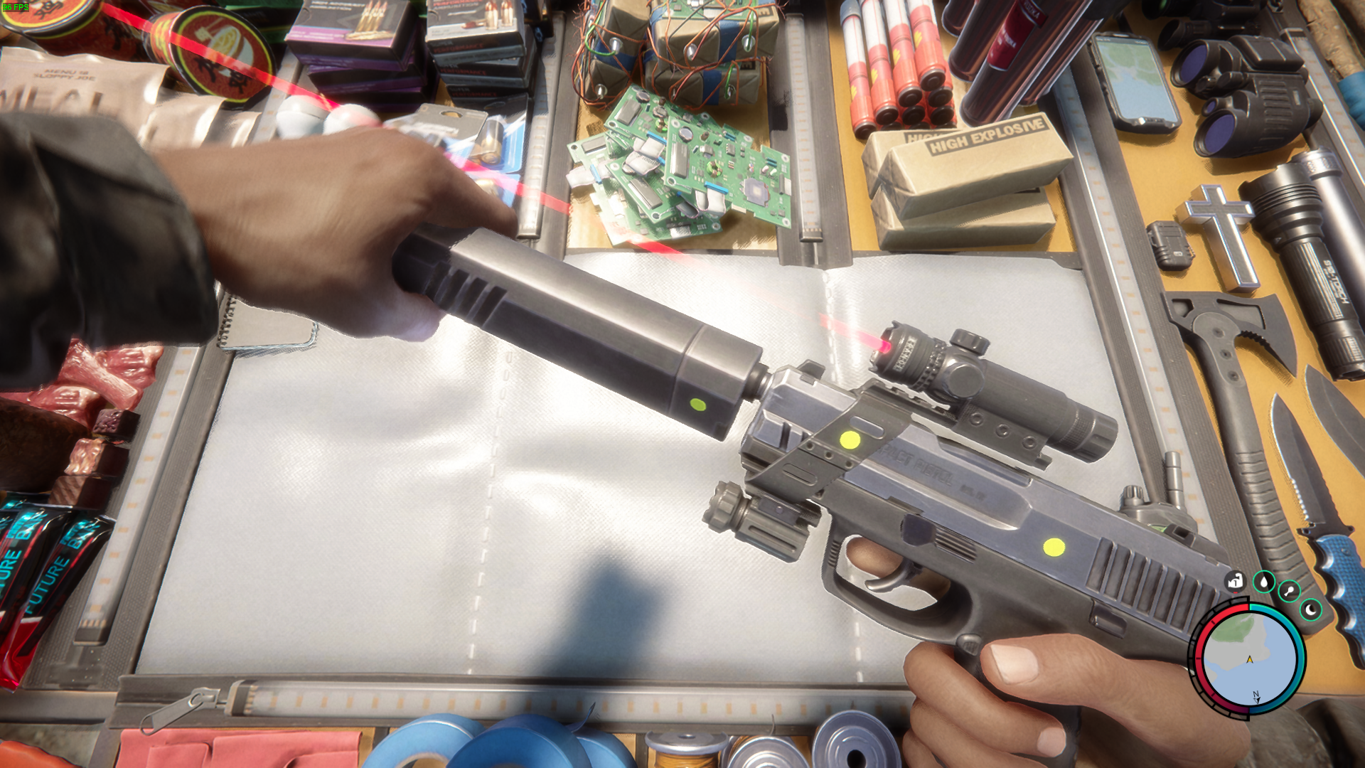 Dig at the specified location to acquire the Silencer from the bunker.