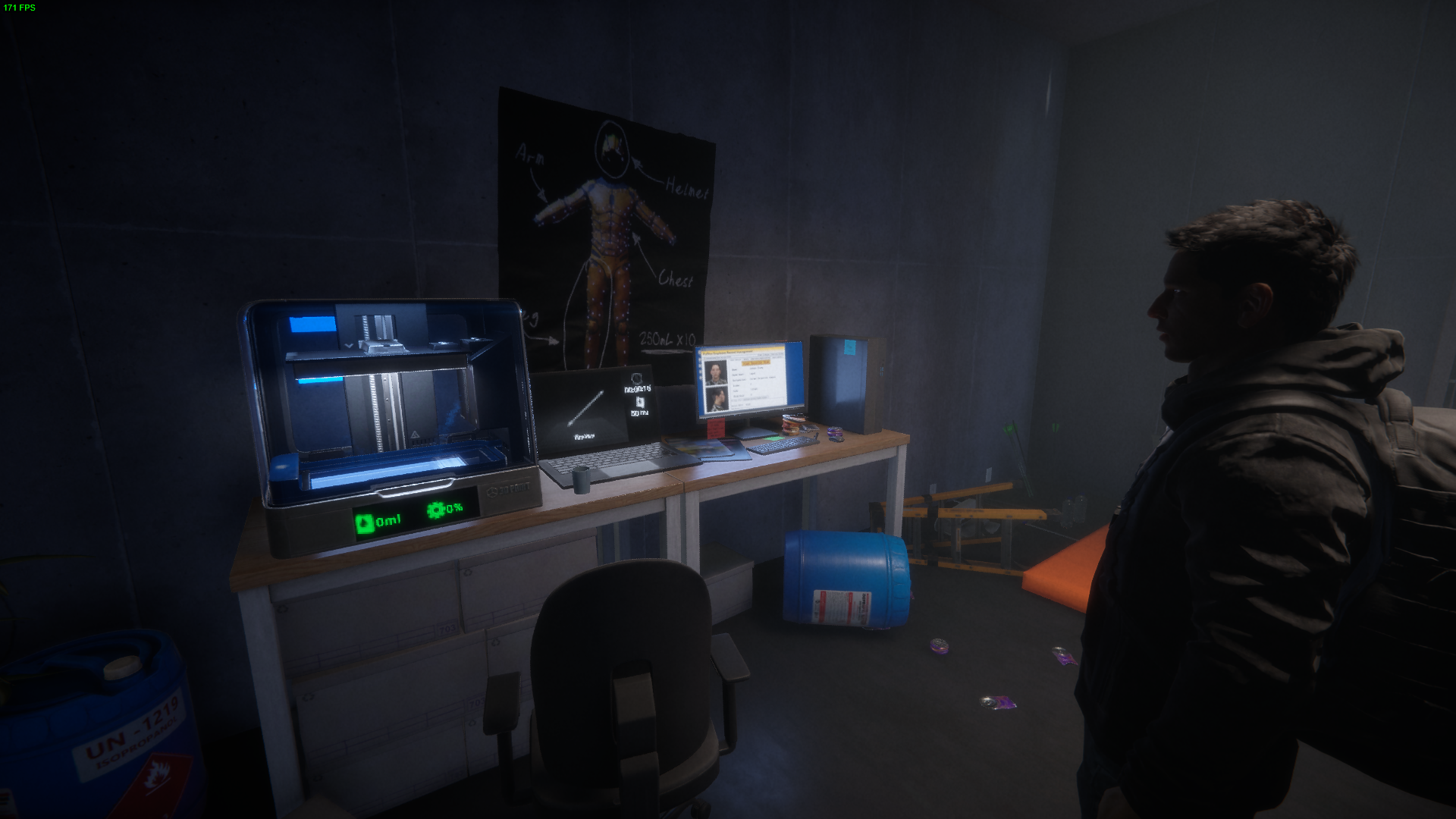The 3D Printer room is straight ahead in the corridor.