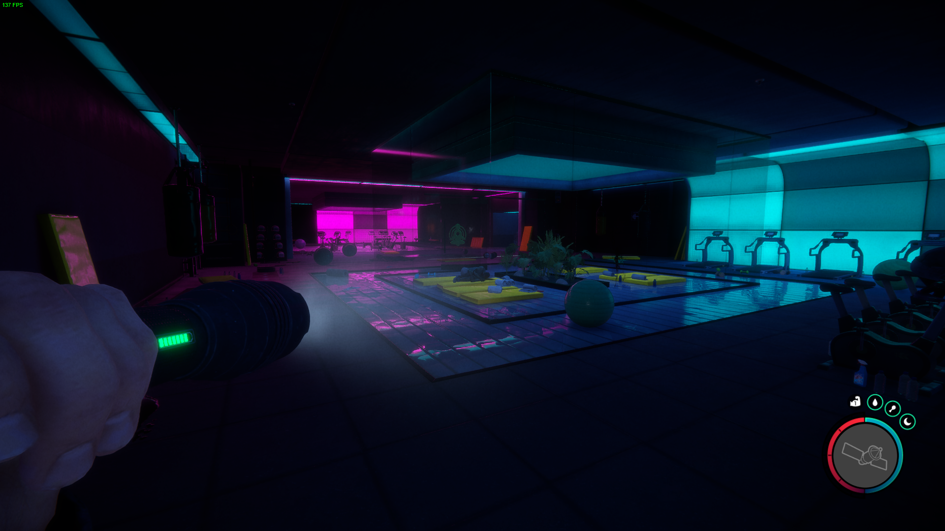 Traverse through interconnected rooms.