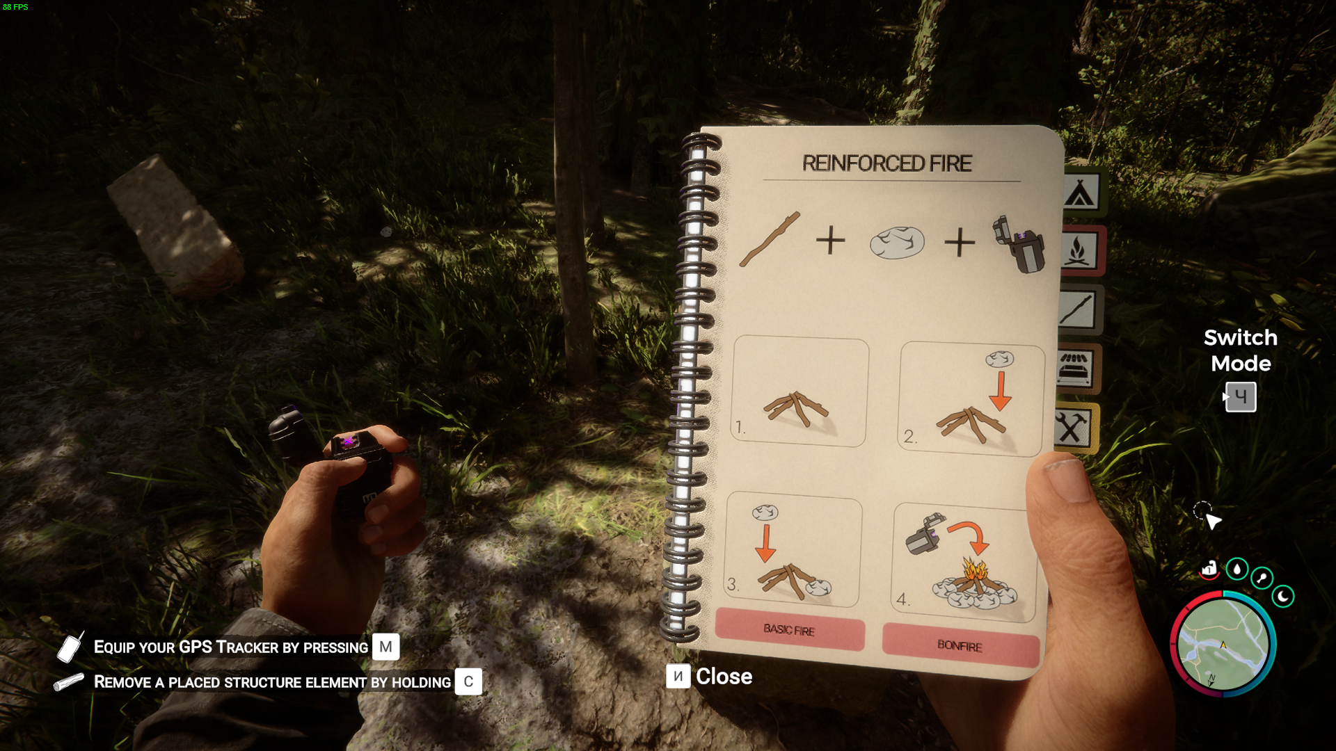Reinforced fire instructions.