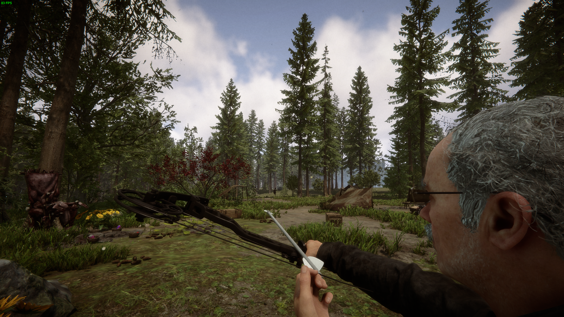 Face the challenges of Sons of the Forest armed with Compound Bow.
