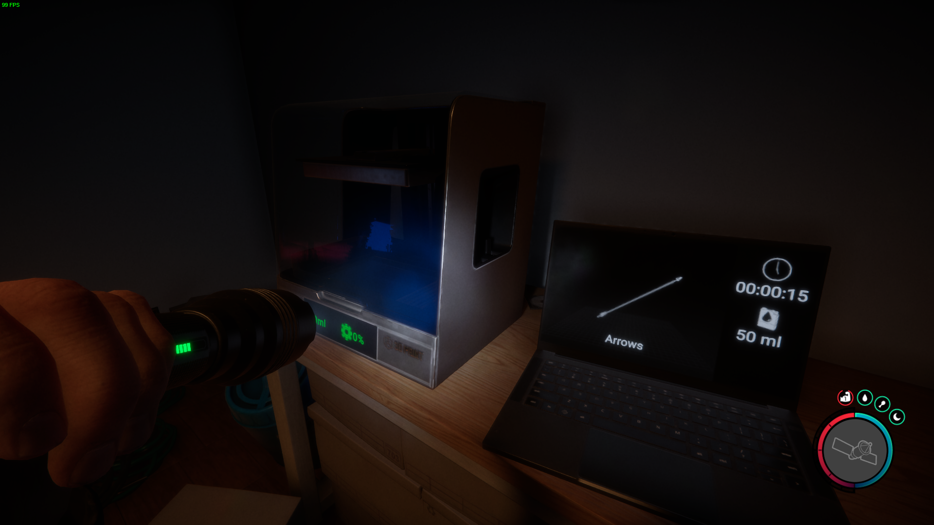 Gather arrows for your bow by exploring camps, caves, or crafting them with a 3D printer.
