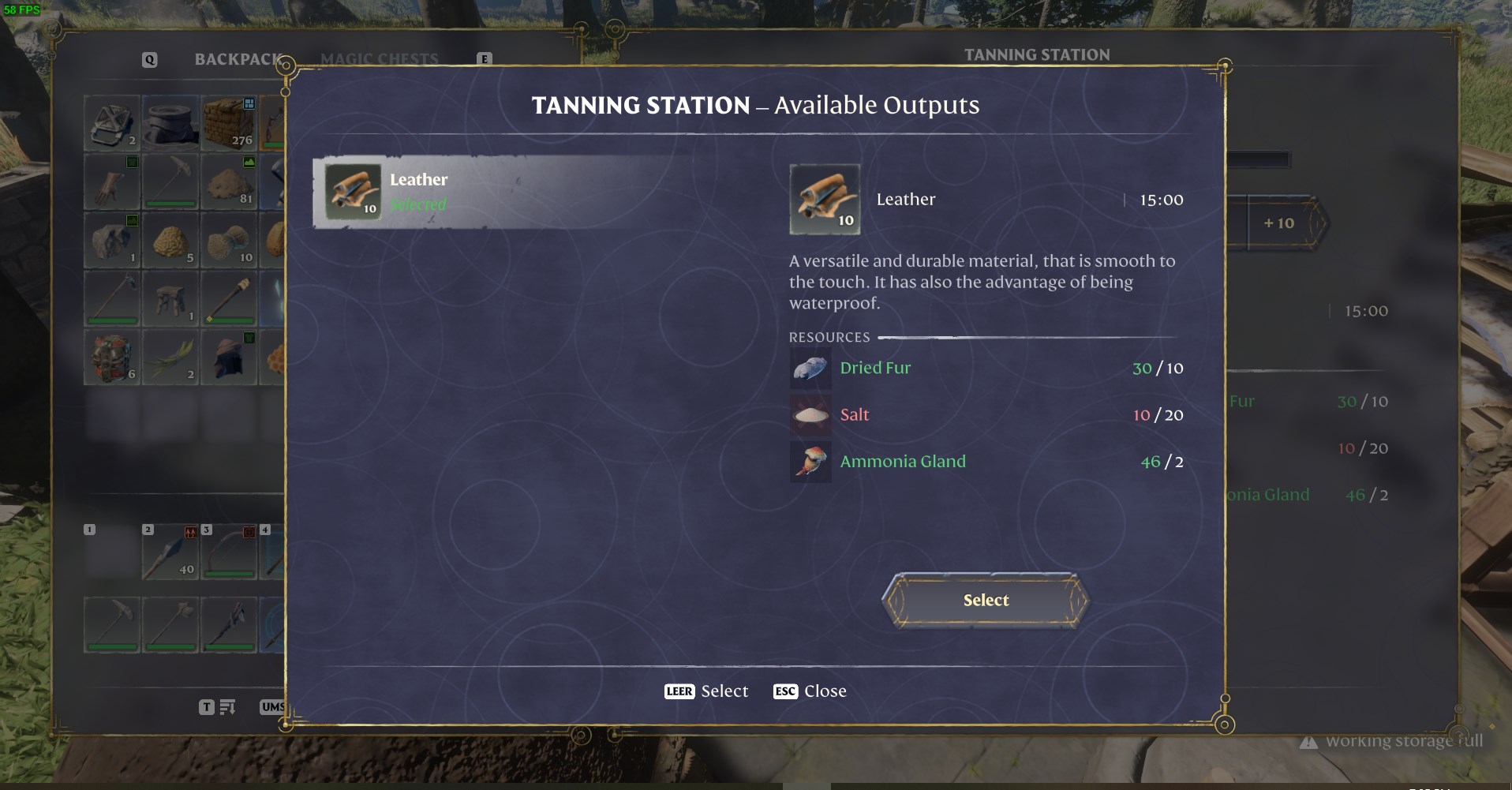 Build a Tanning Station at your base.