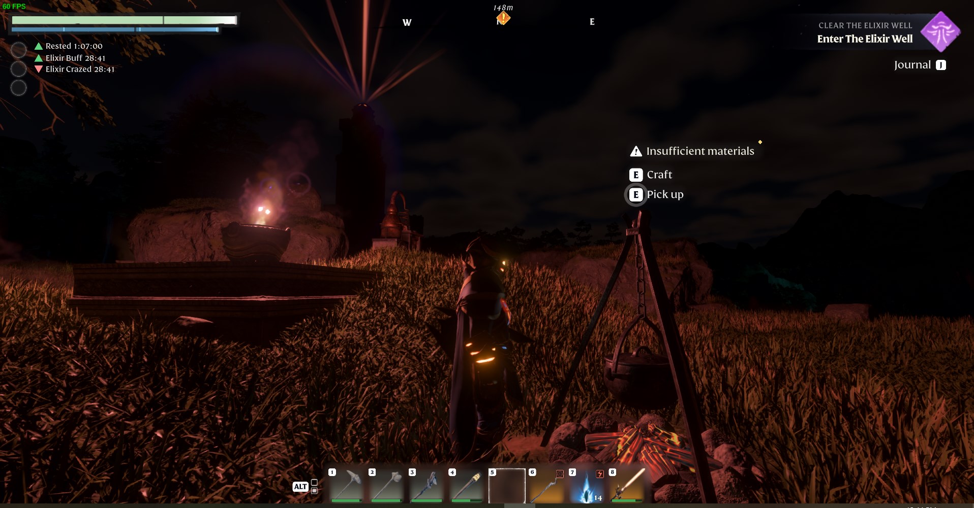 Crafting Chamomile Tea over a cozy fireplace in your base.