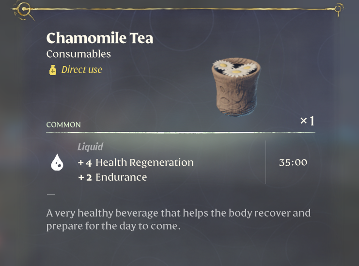 Savoring a cup of Chamomile Tea for its refreshing and beneficial effects.