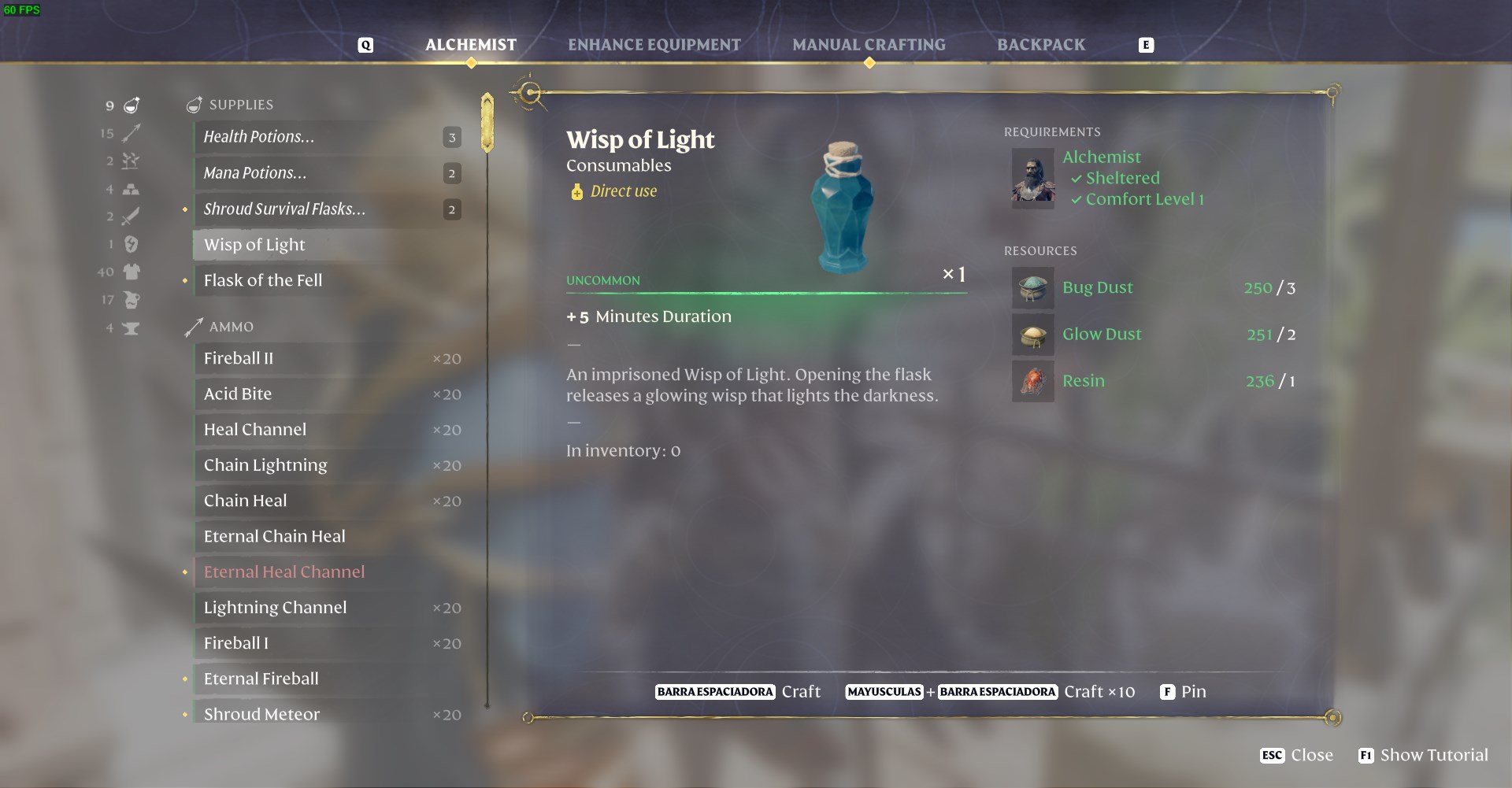 Glow Dust is used for crafting various magic and alchemical items.