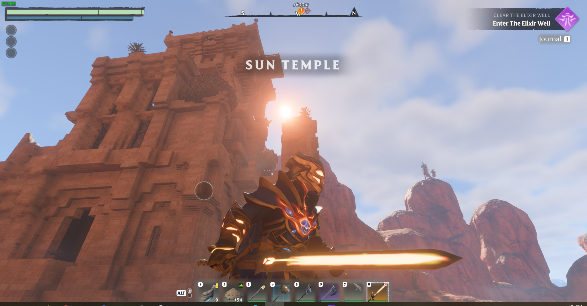 Climb to the highest point of the Sun Temple without confronting enemies.
