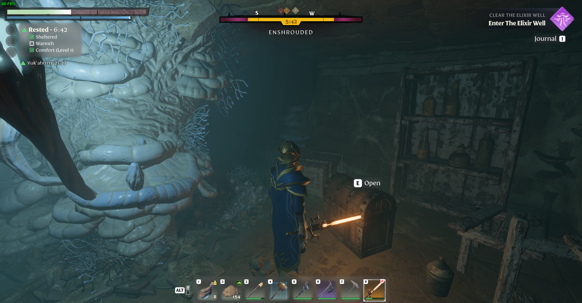 Scour ruins for chests, abandoned workbenches, and destructible objects to uncover Metal Scraps.