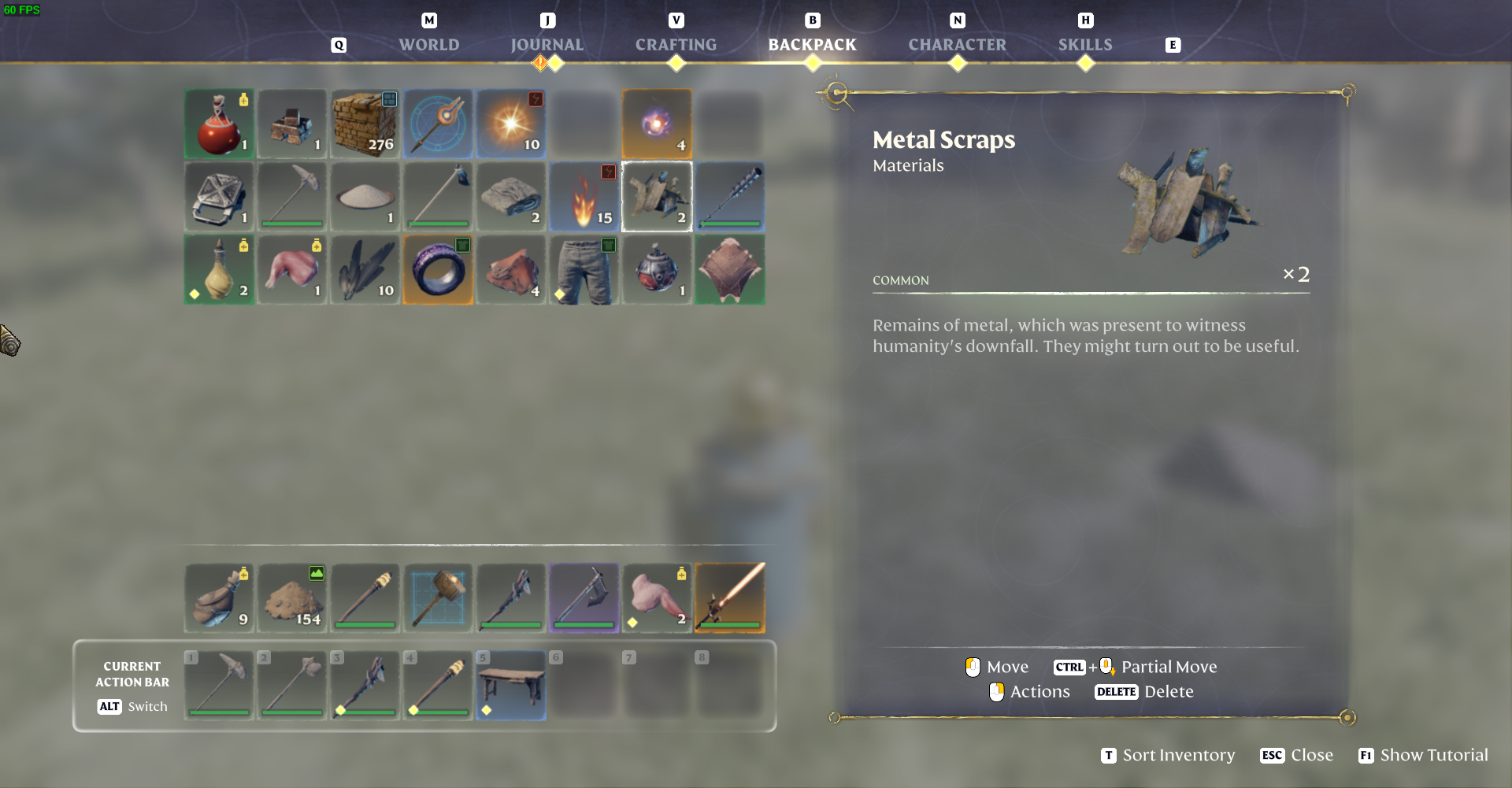 Loot Metal Scraps by looting chests or dismantling metal constructions.