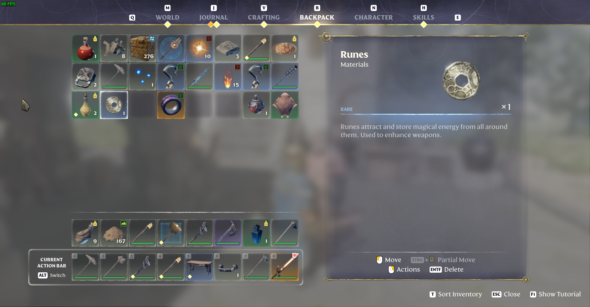 Explore and discover Runes hidden in chests and containers.
