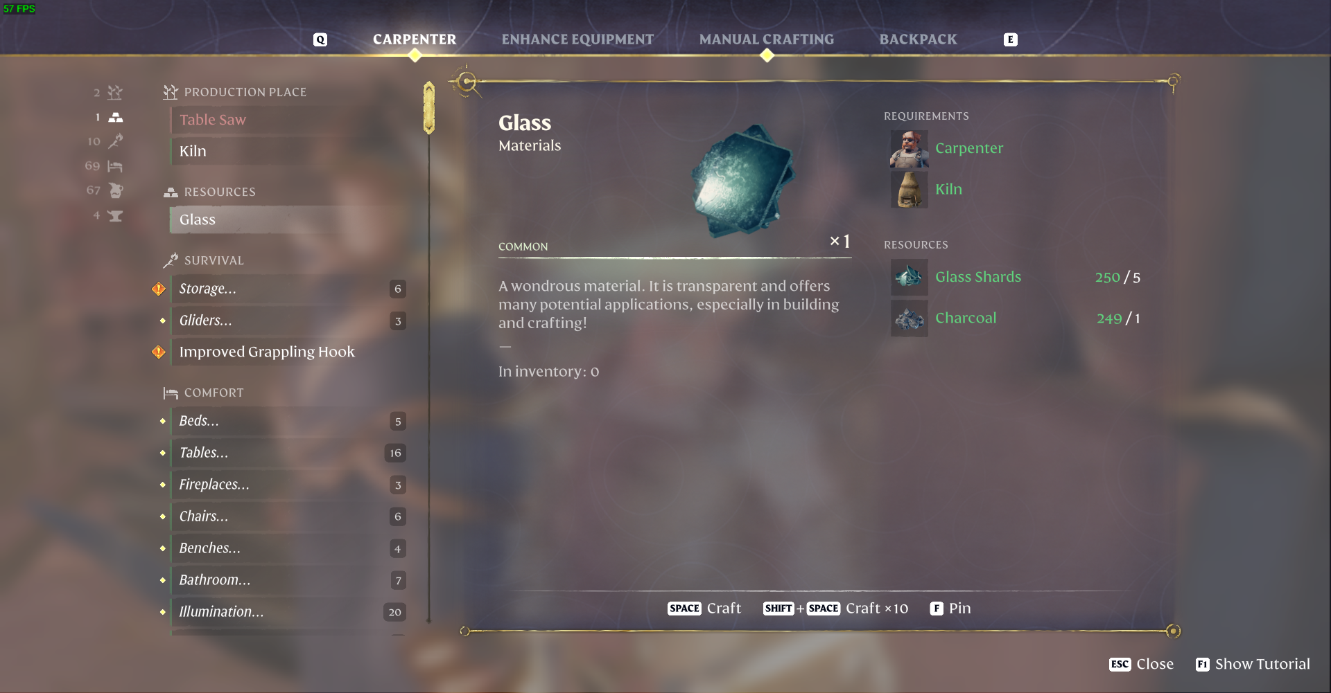 Venture into the Kindlewastes to gather sand for crafting glass.