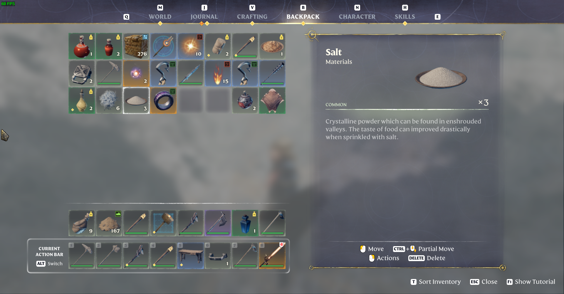 You need to mine salt in order to obtain it.