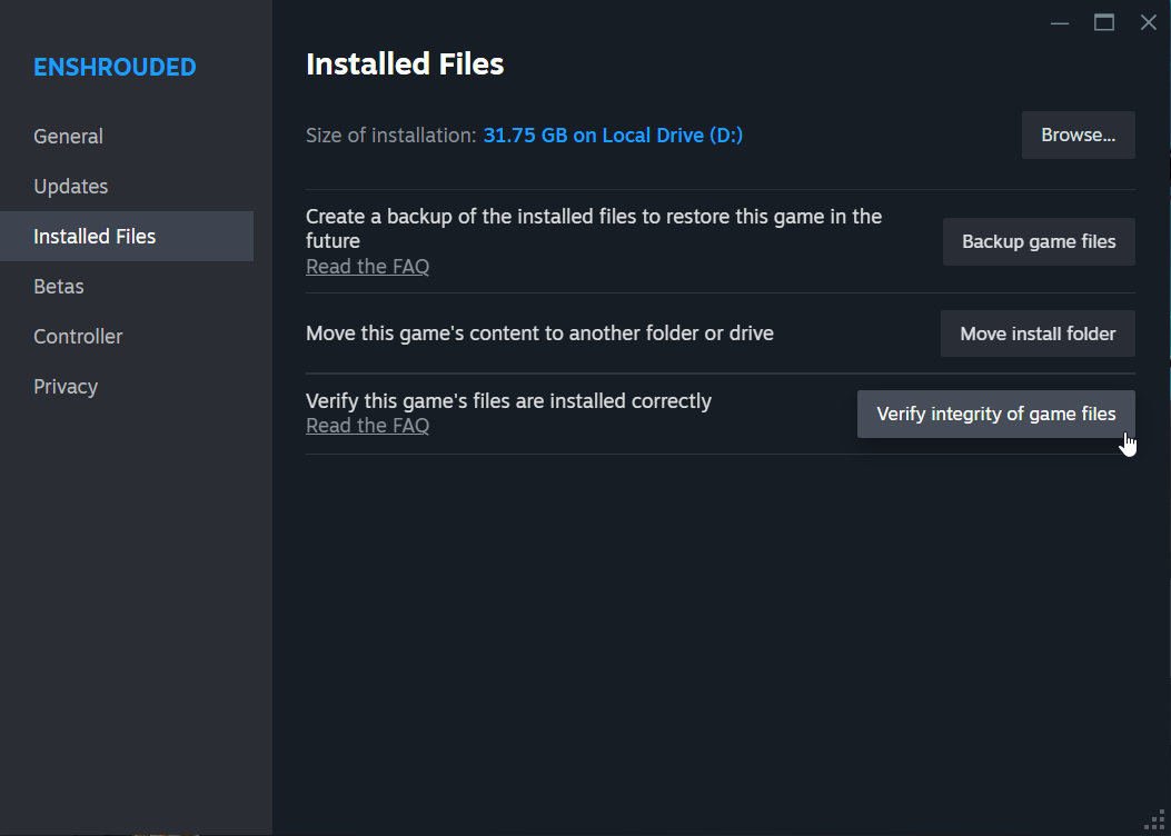 Verify game files.