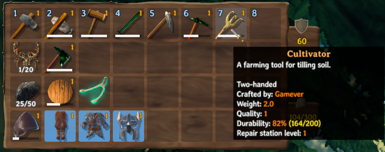 A farming tool for tilling soil.