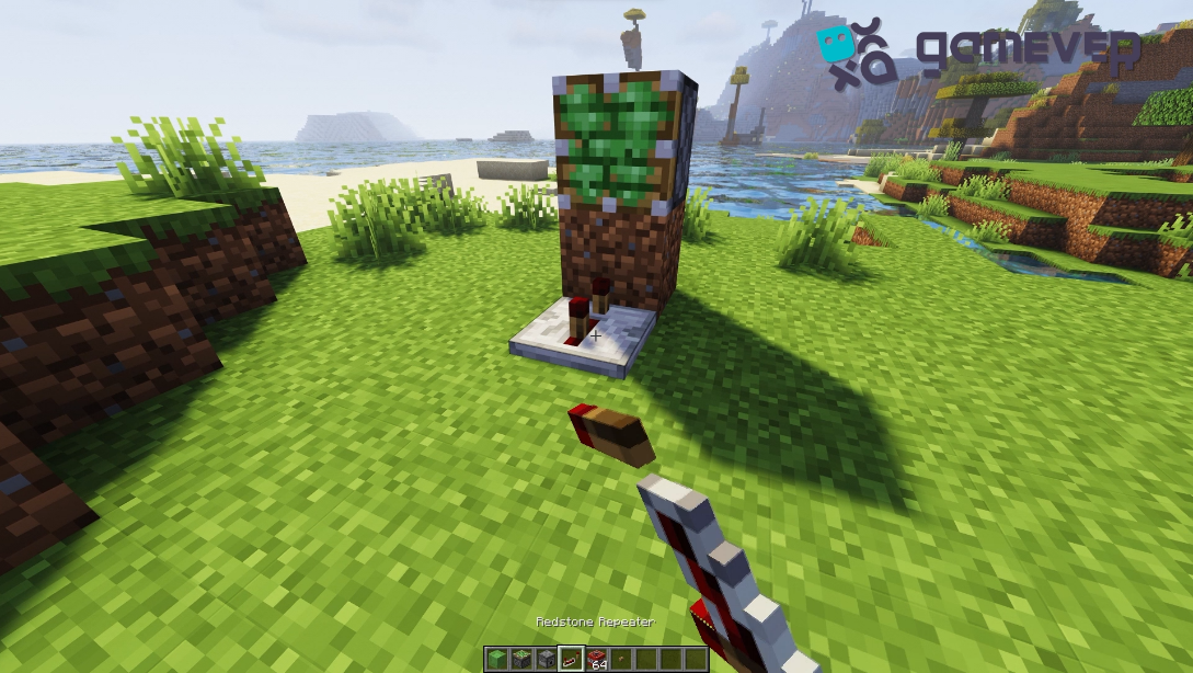 Sticky Piston and Redstone repeater