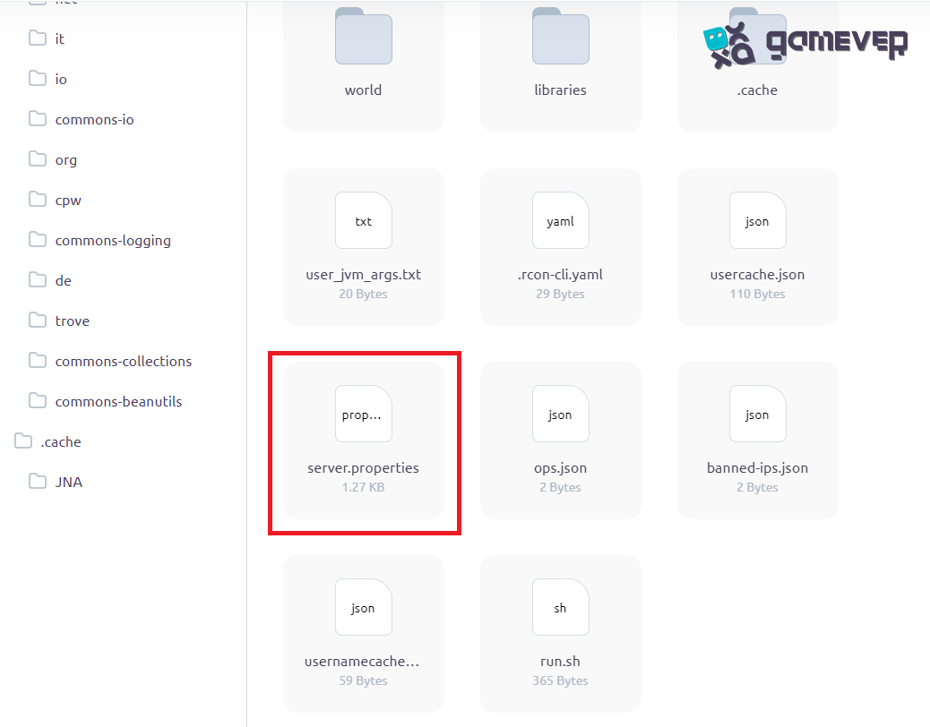 File manager on Gamever