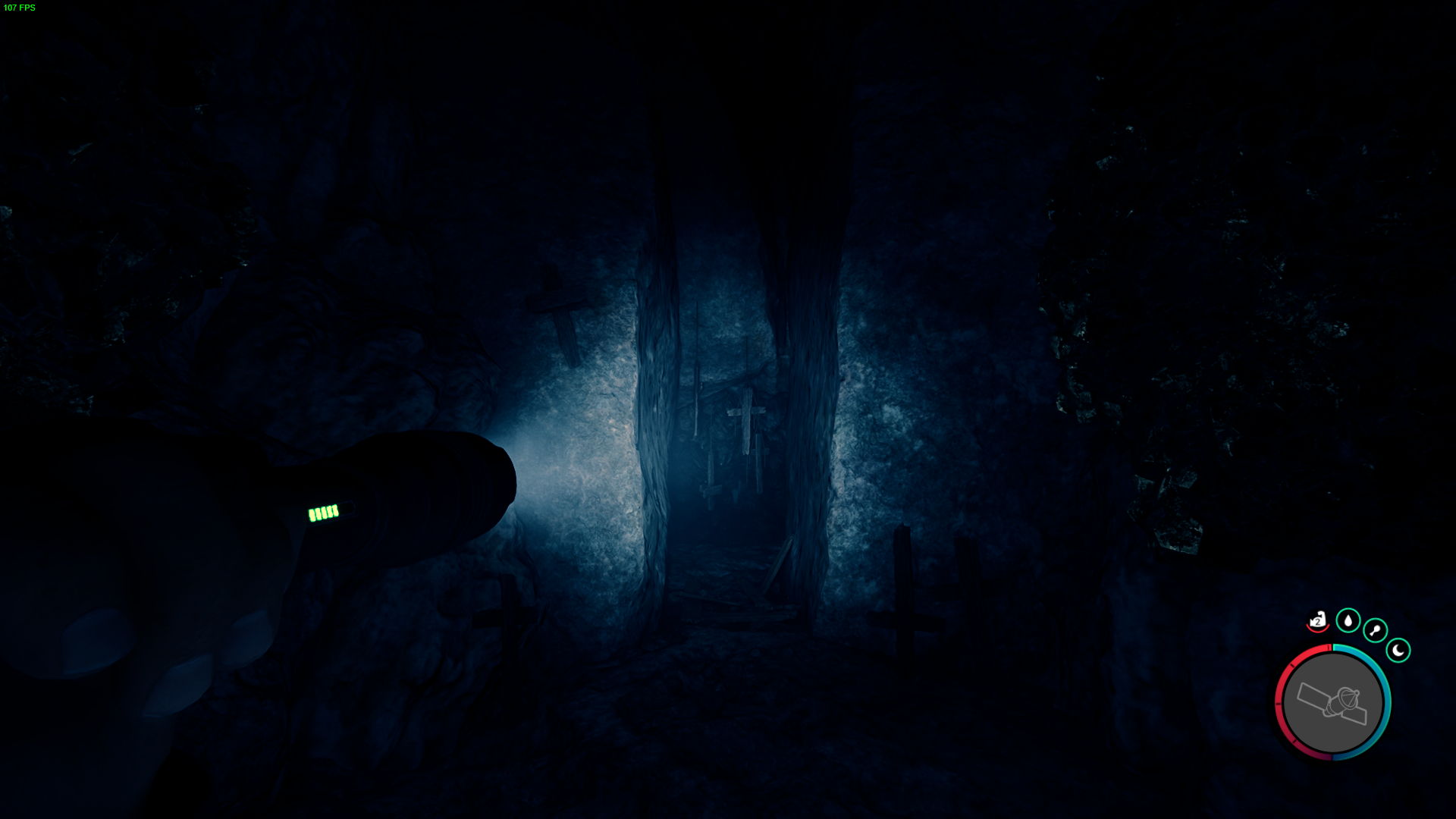 Corpses and Crosses are noticeable marks for your navigation.