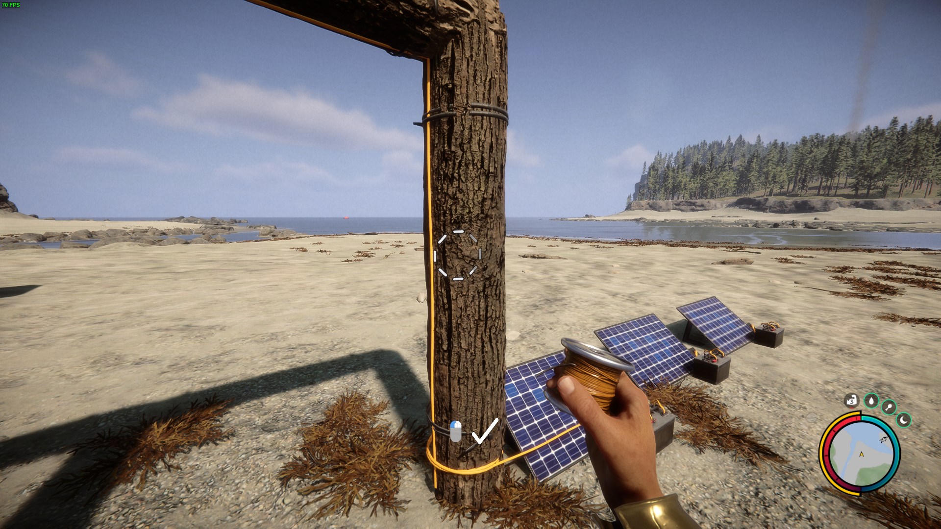 Wire up your base interior to power up with solar energy.