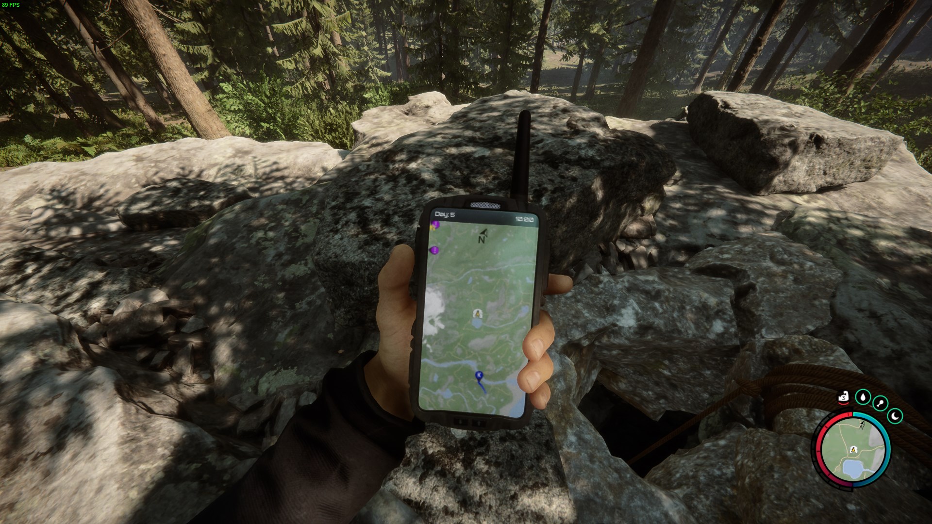Discover the entrance to the cave where the Pickaxe awaits, nestled amidst rocky terrain.
