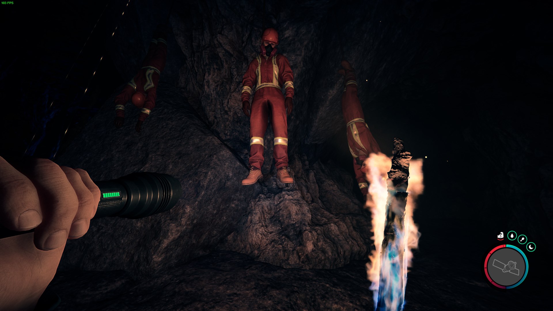 Discover hidden chambers and turn to the left.