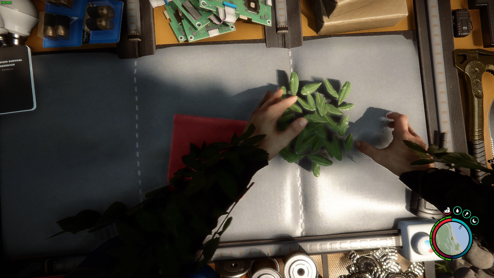Combine ten leaves and one piece of cloth in your inventory to craft each piece of Leaf Armor.