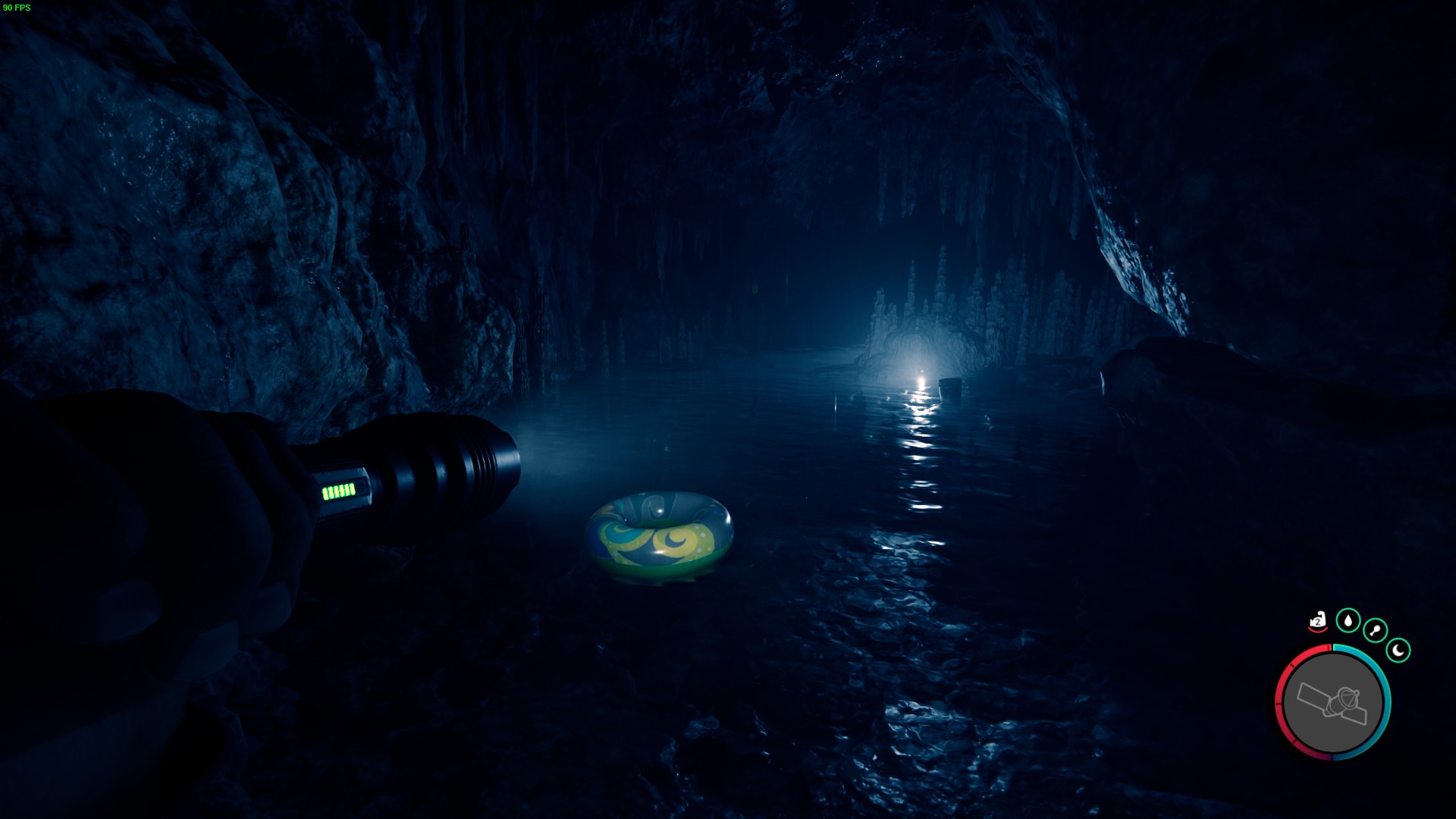 Navigate through twisting tunnels and eerie chambers.