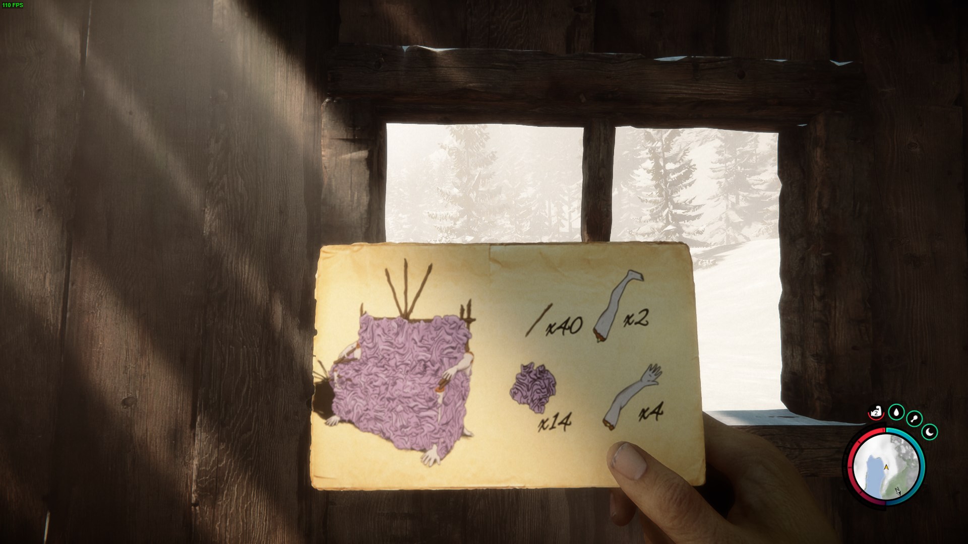 Gather sticks, legs, armor, and arms for crafting.
