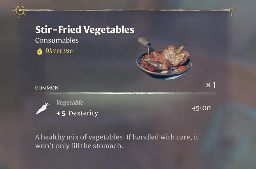 Enhance your dexterity by 5 with this nutritious and flavorful dish.