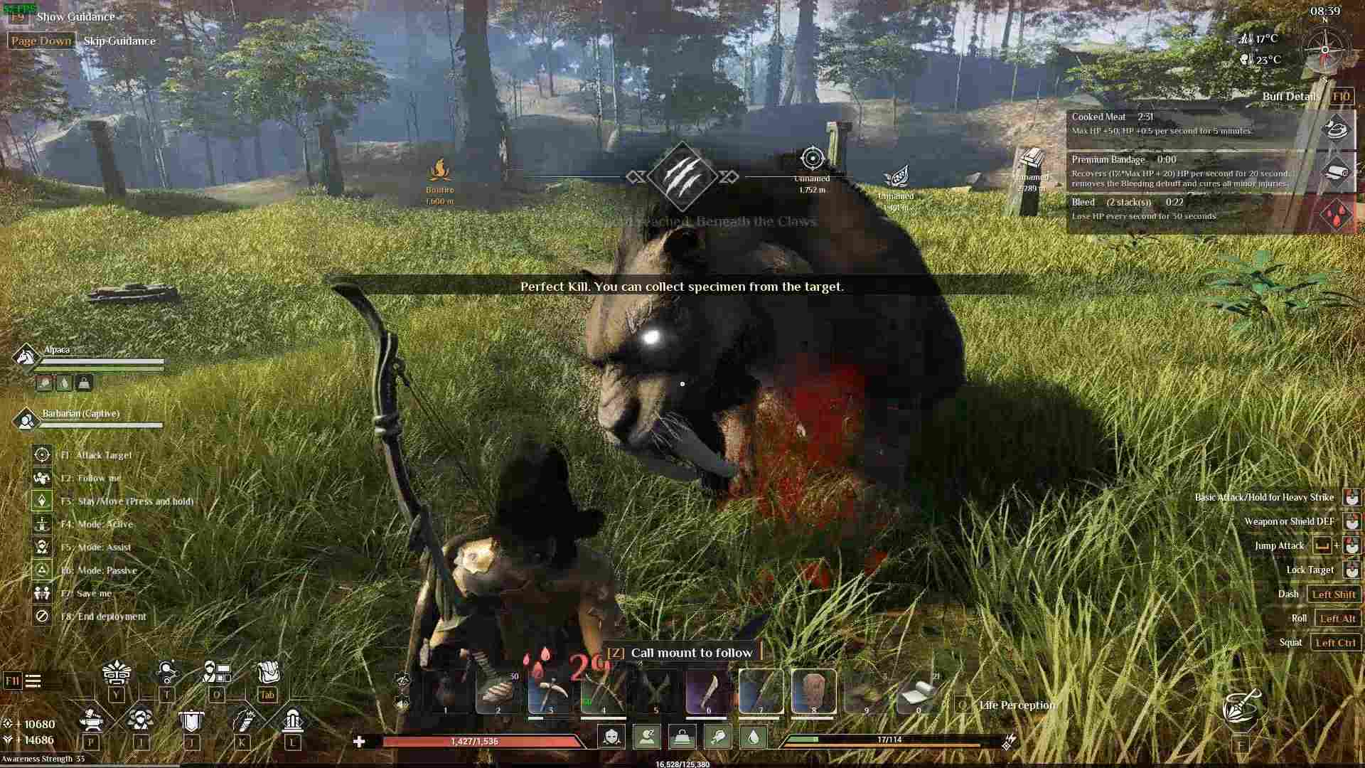 Harvest rewards after defeating the boss in Soulmask.