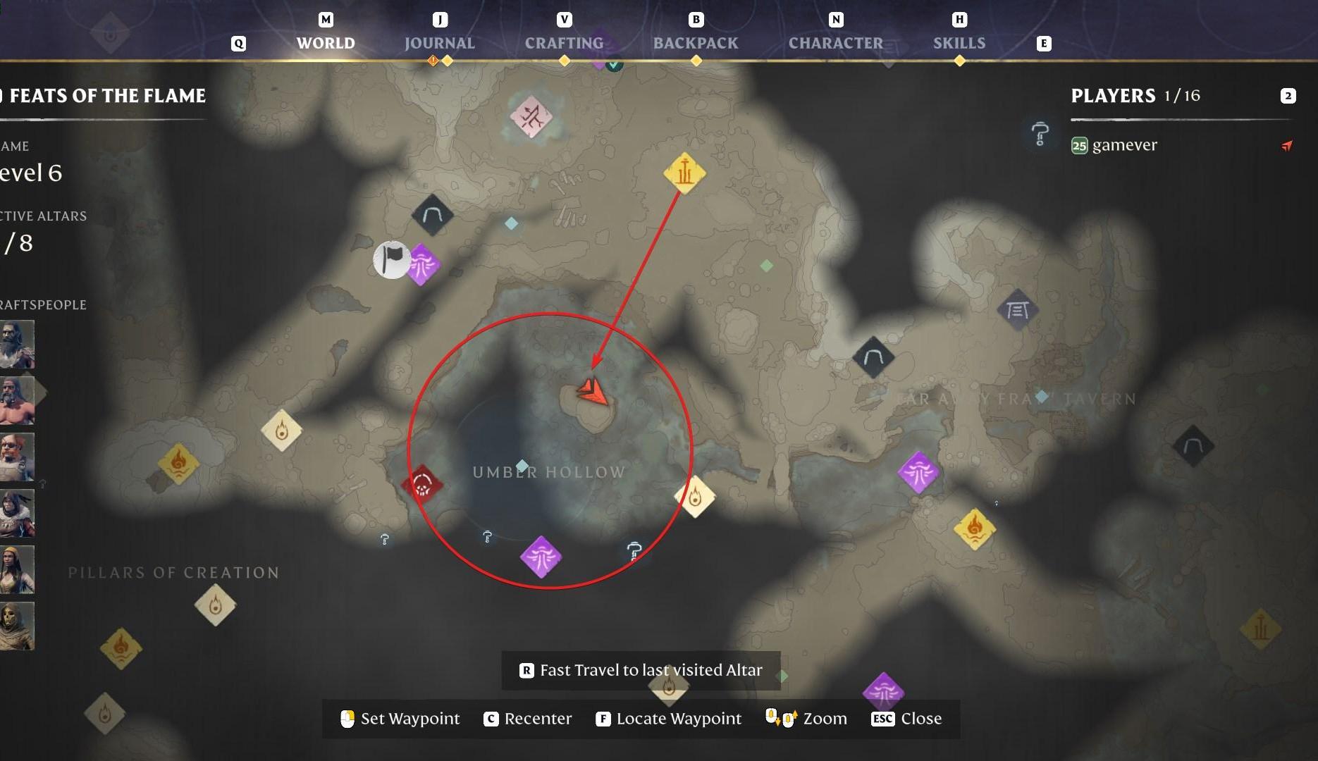 Shroud-covered areas in the Nomad Highlands are easy to spot.