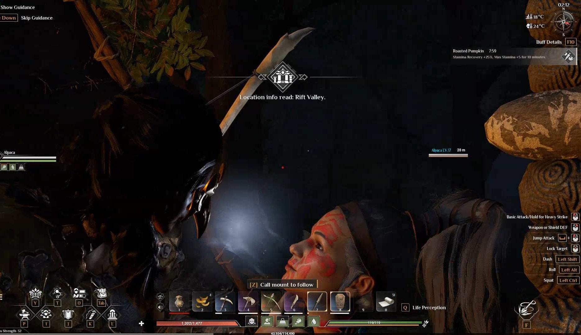 Don’t forget to recharge the Mask bevor engaging the dangerous battles in Soulmask.