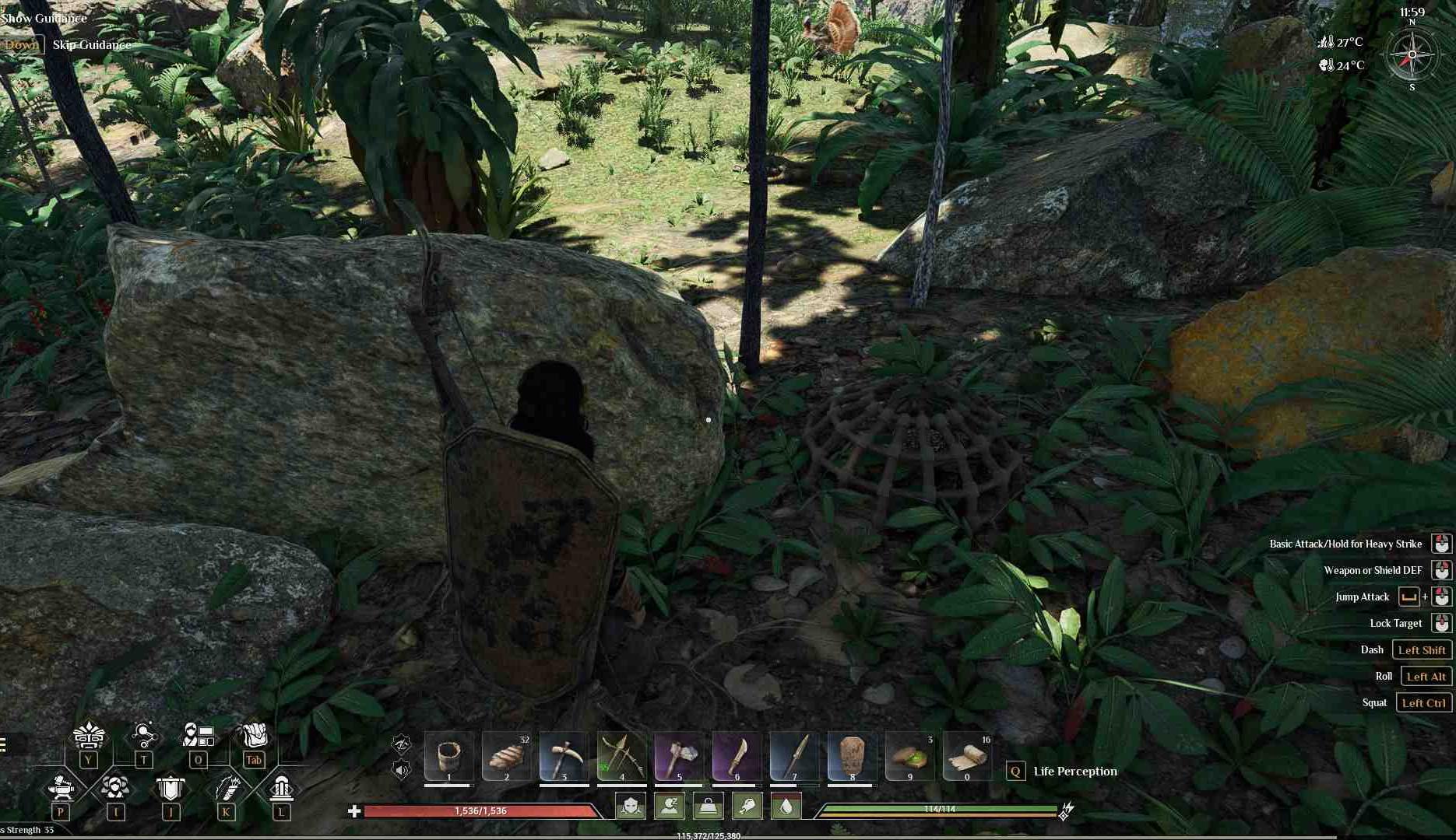 Gather nuts for bait in Soulmask.