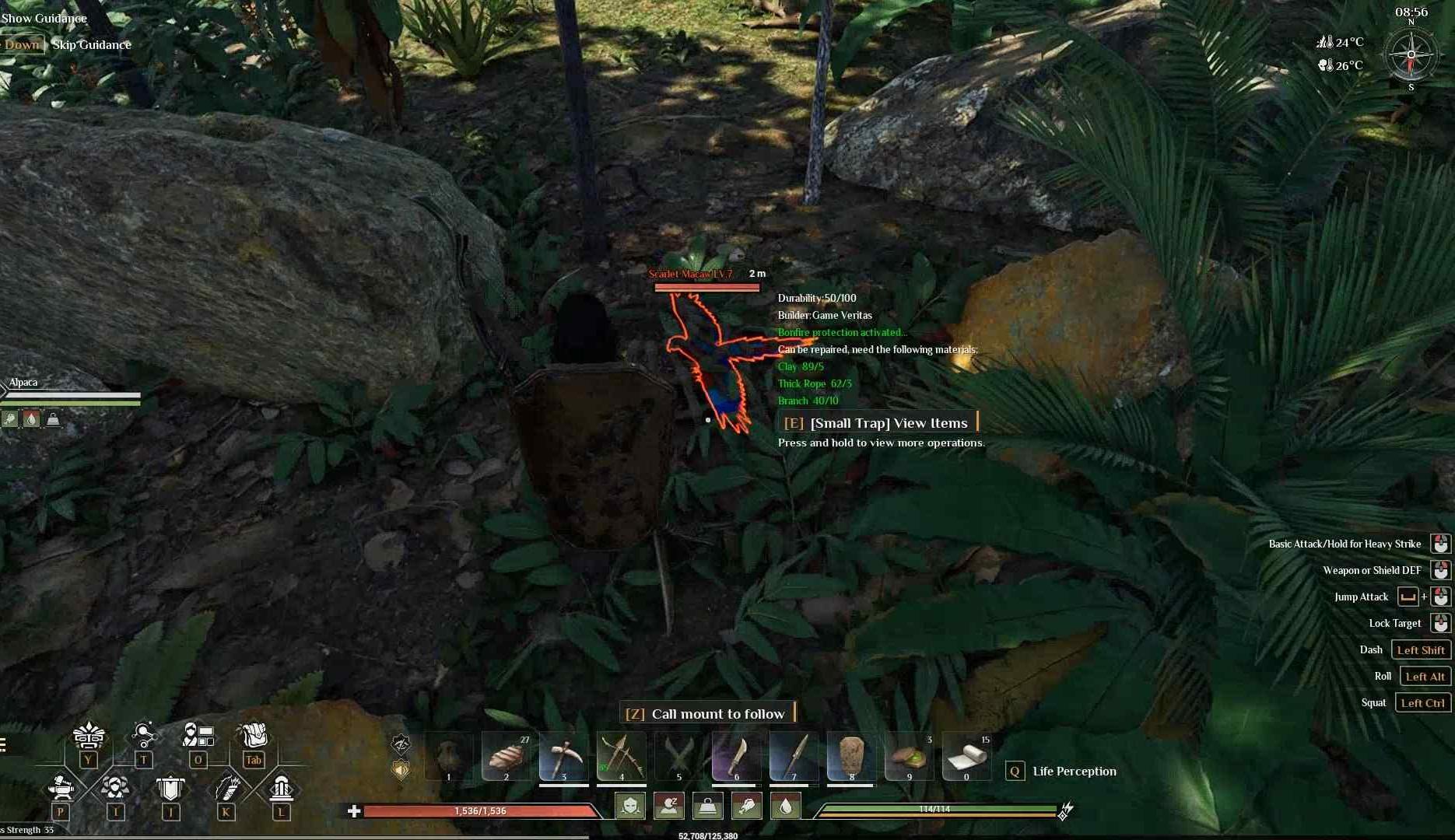 Check the trap regularly in Soulmask.