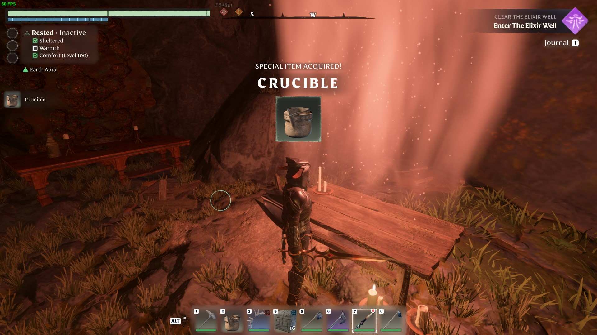 Install the Crucible near the Blacksmith to aid gear crafting.