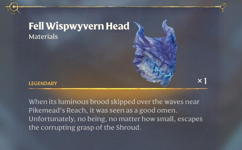 Defeat the mighty Fell Wispwyvern to claim its head.