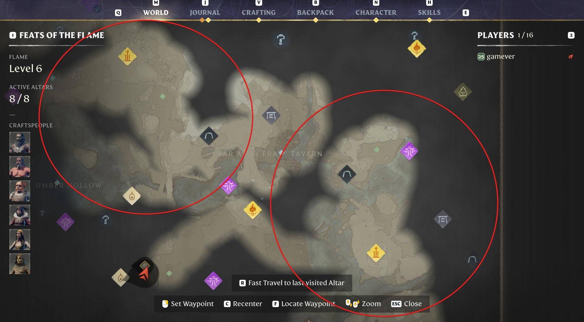 Upgrade your Flame Altar to have an access to high-level biomes.