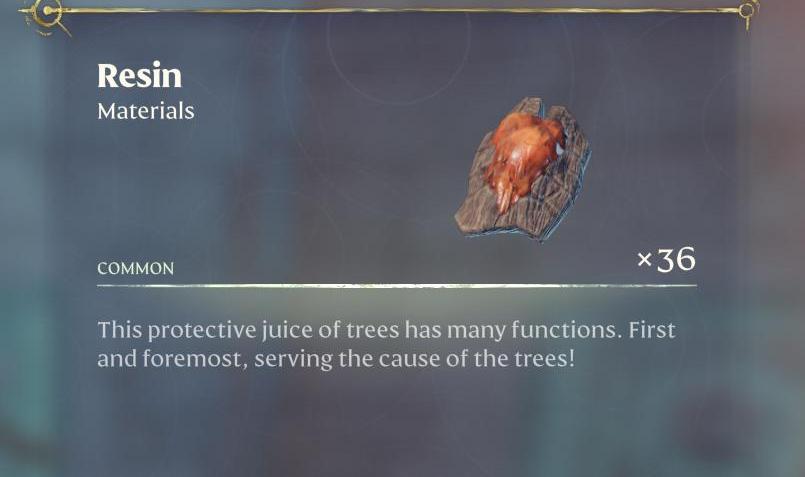 Harvest Resin from trees to fuel your crafting adventures in Enshrouded.