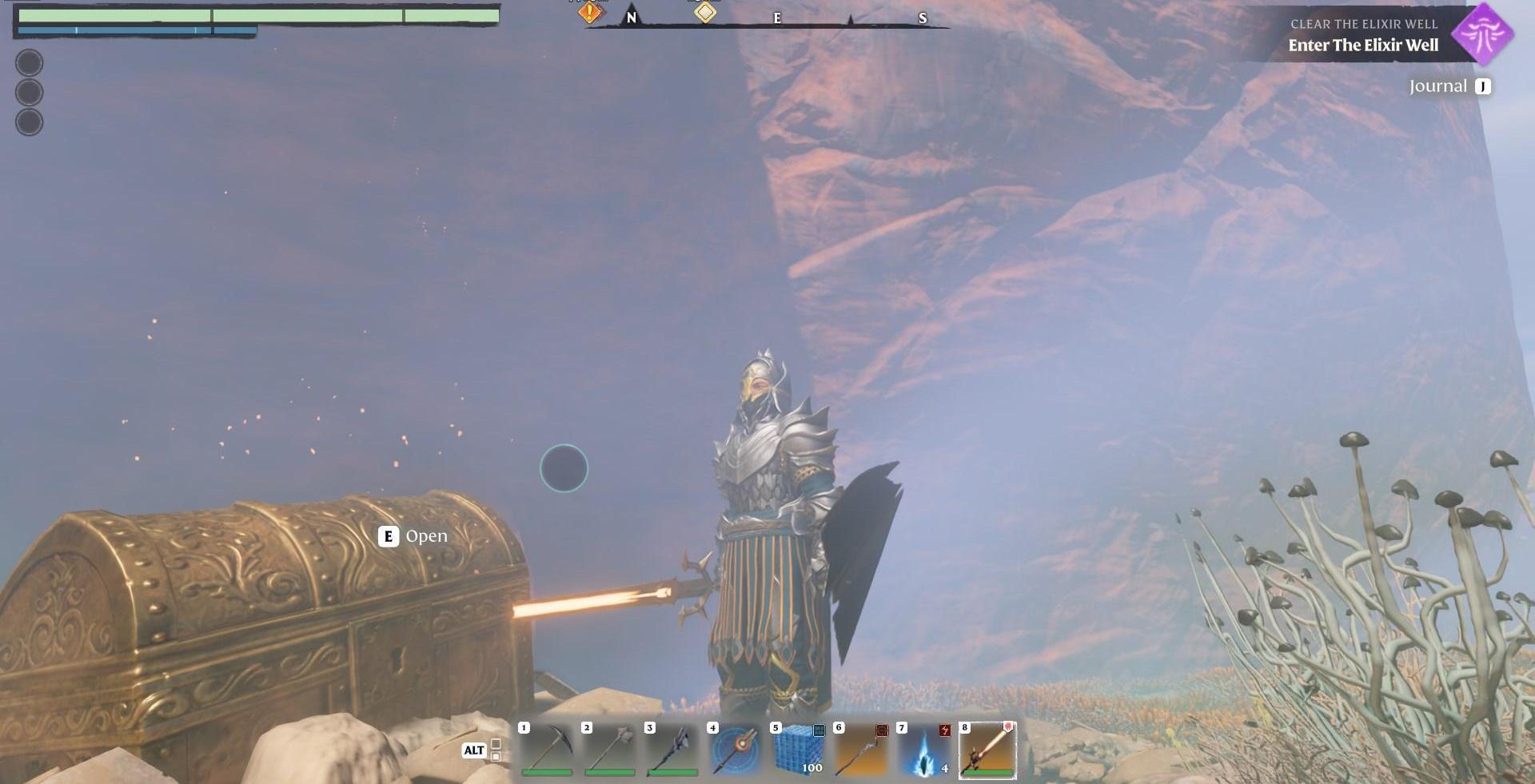 Hunt for Eagle Eye Armor in golden chests.