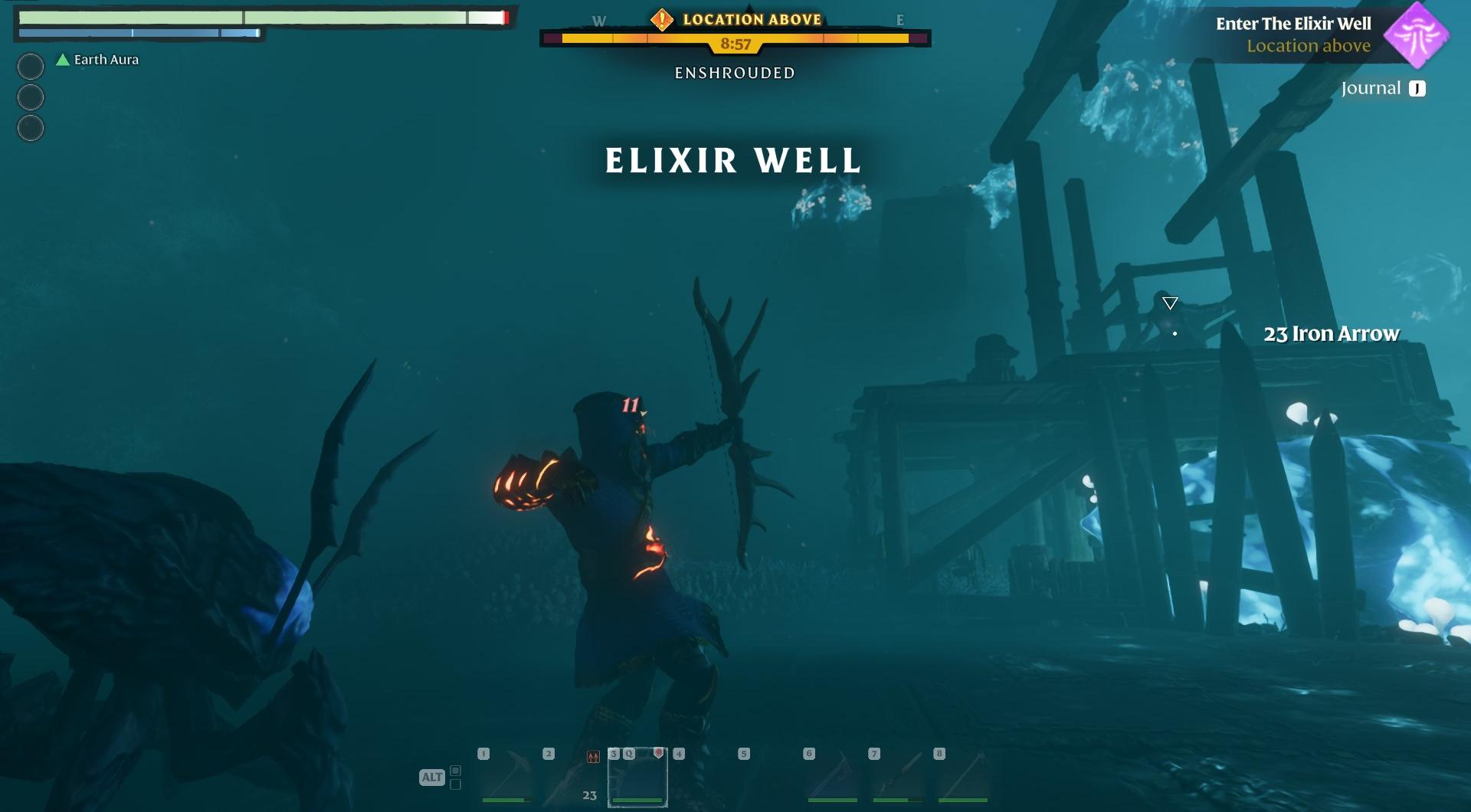 Equip ranged weapons and gather healing items.