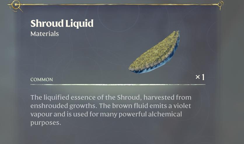 Identify Shroud Liquid.