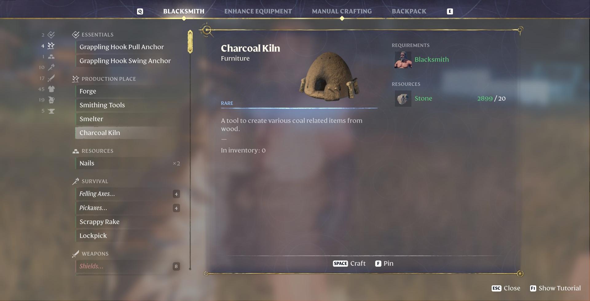 Collect Charcoal and Metal Scraps for crafting Metal Sheets.