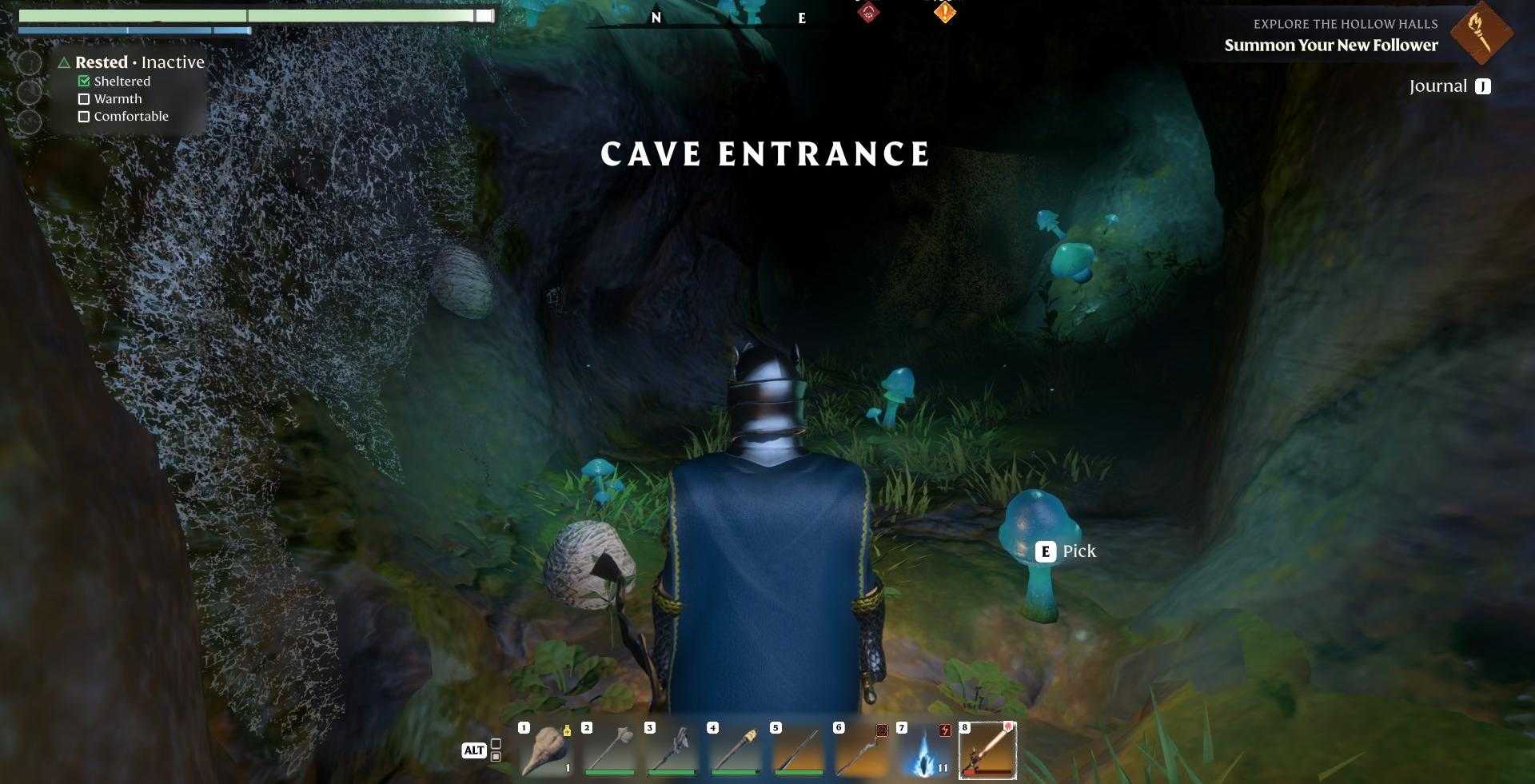 You will find blue mushrooms everywhere.