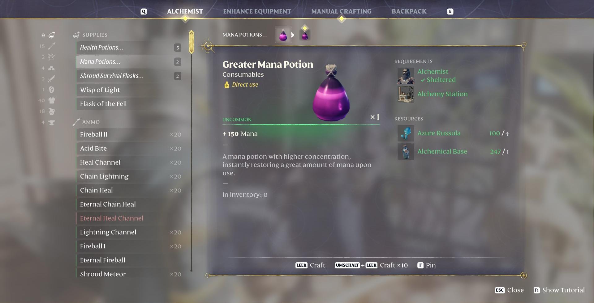 Try Grilled Azure Russula, Great Mana Potion, and more!