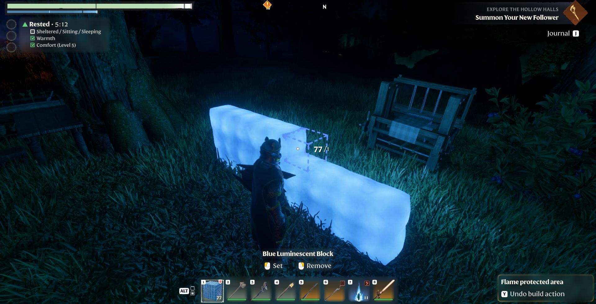 Upgrade your shelter with the ethereal blue light of Luminescent Blocks.