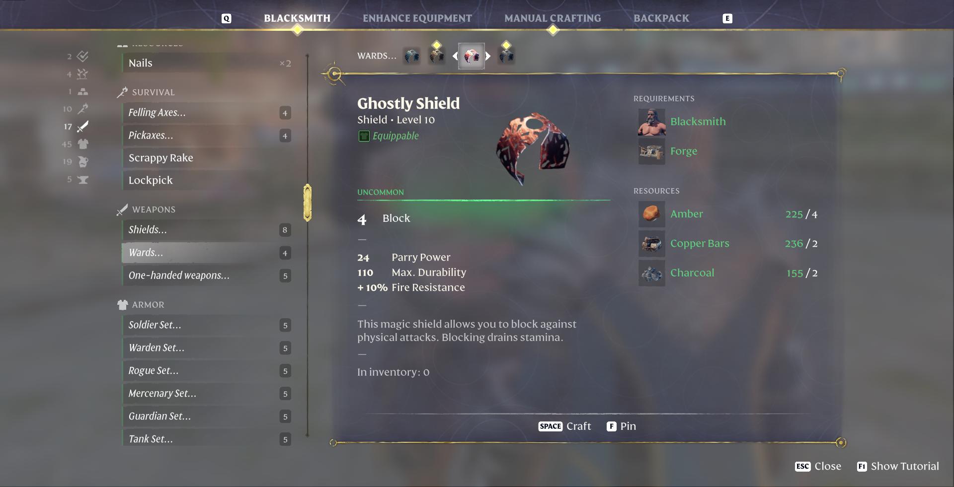 Utilize Copper Bars to craft powerful weapons and armor.