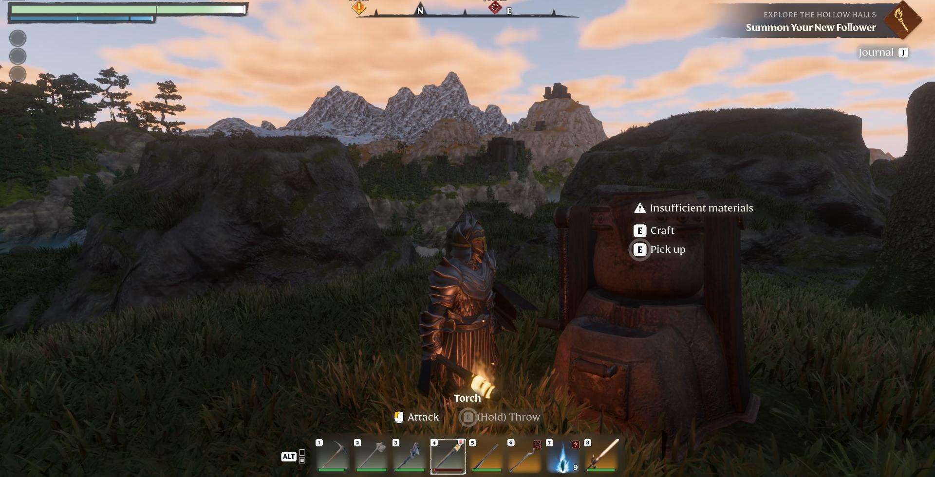 Baue die Schmelze, um Kupfererz in Barren in Enshrouded zu verwandeln.
