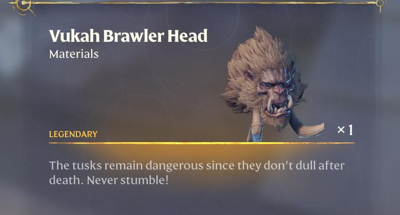 Der imposante Vukah-Brawler, ein gefährlicher Feind in Enshrouded.