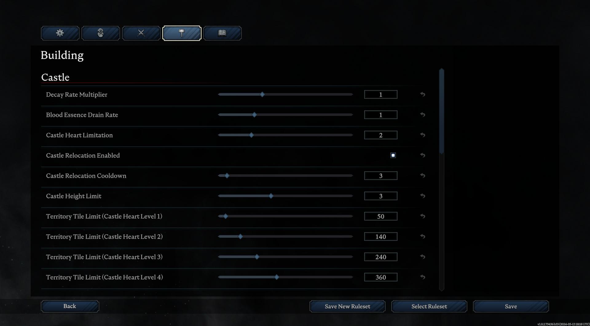 Explore over 60 advanced game settings in V Rising.