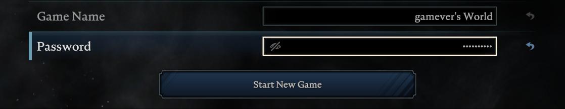 Set a password for secure access in V Rising.