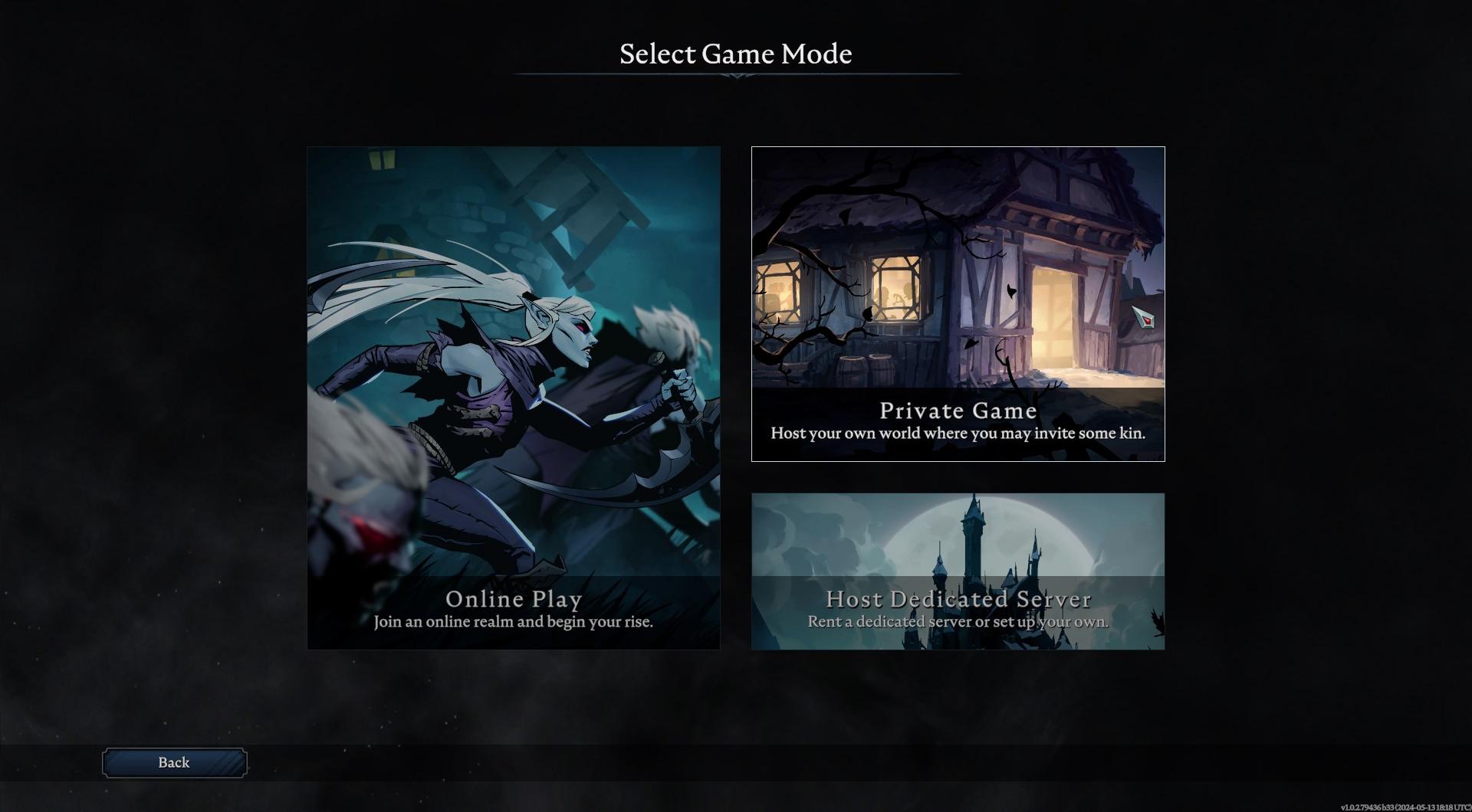 Choose "Private Game" from the Main Menu.